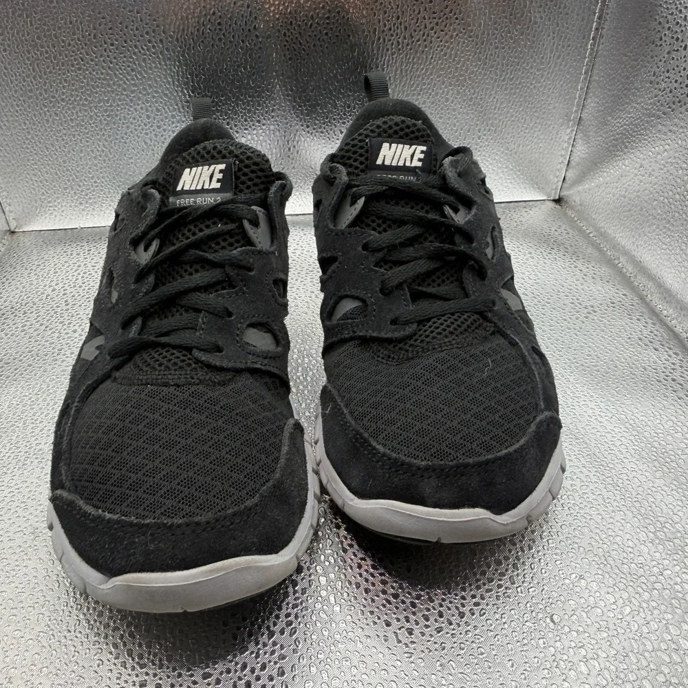 Size 6Y Nike Free Run 2 Low Black White Kids Lace Up Running Shoes DD0163-004 - Picture 3 of 10